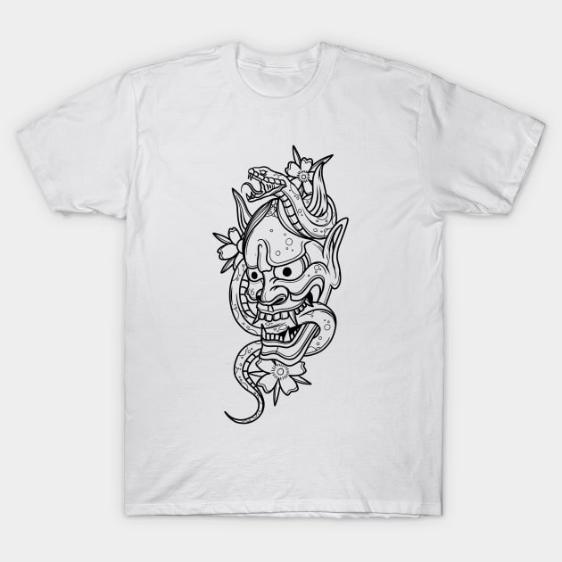 Onimask vs snake T-Shirt by Blunts